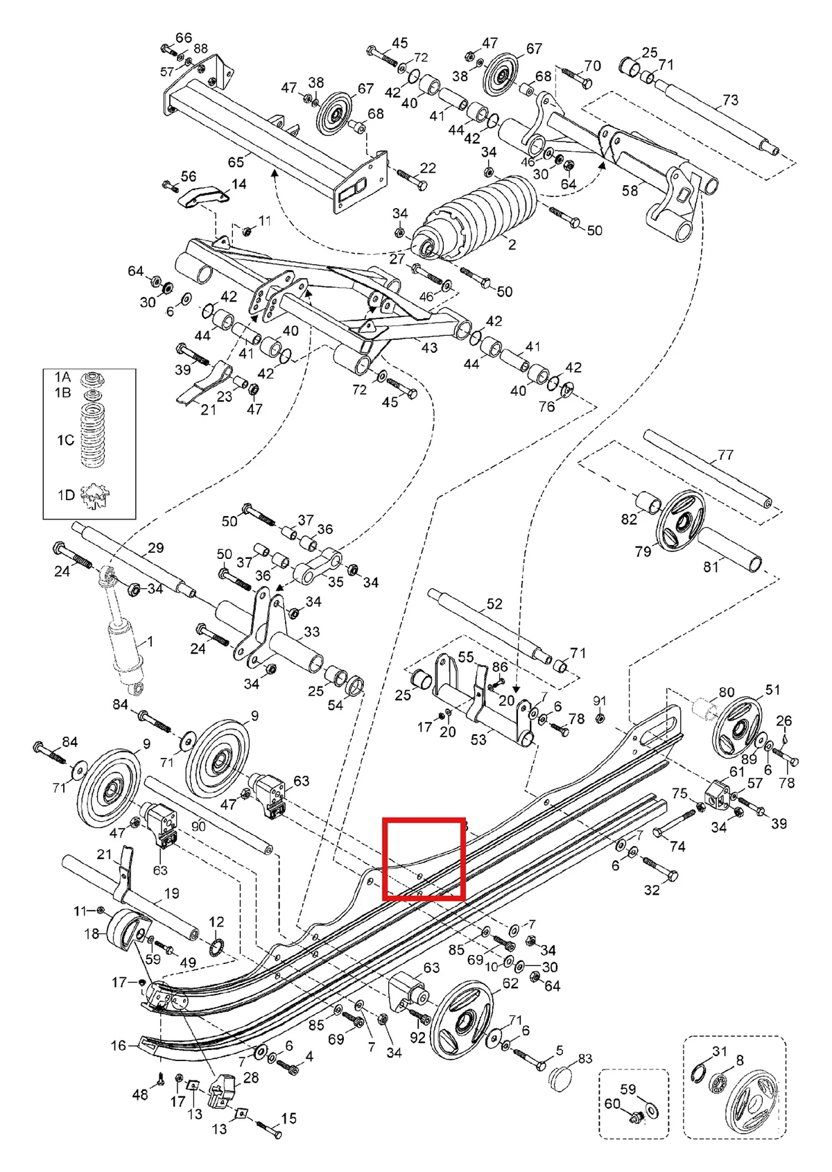 Деталь 5345746 (Рычаг) на схеме узла 08- Rear Suspension