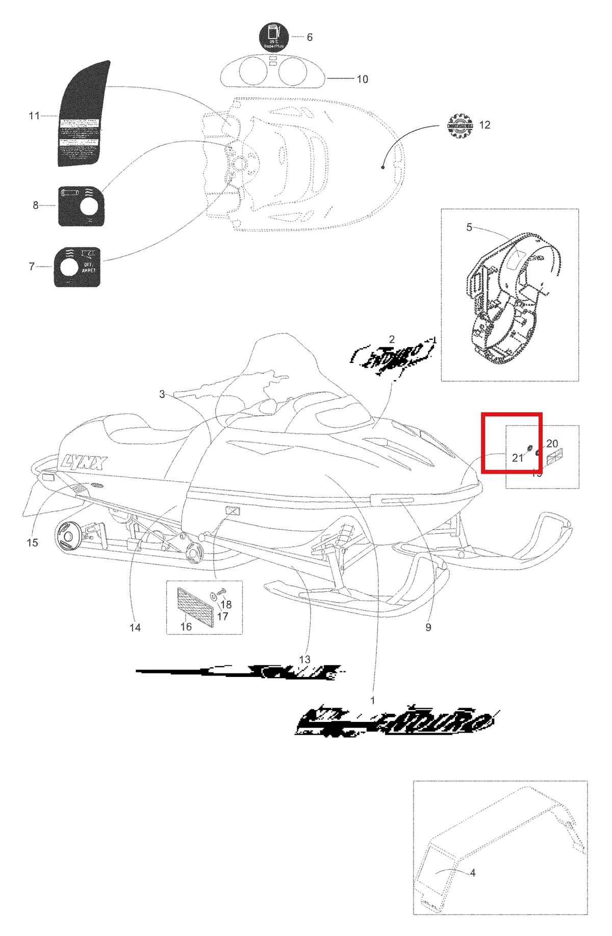 Деталь 5346453 (Деталь Front Hood Decal) на схеме узла 09- Equipment