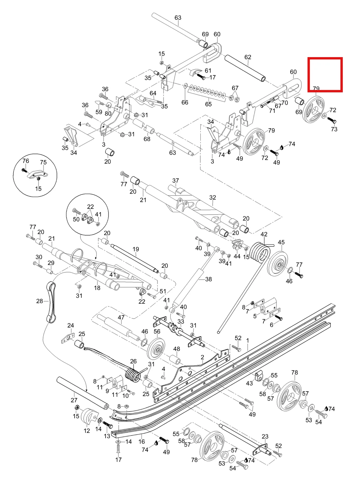 Деталь 5346739 (Гильца) на схеме узла 08- Rear Suspension