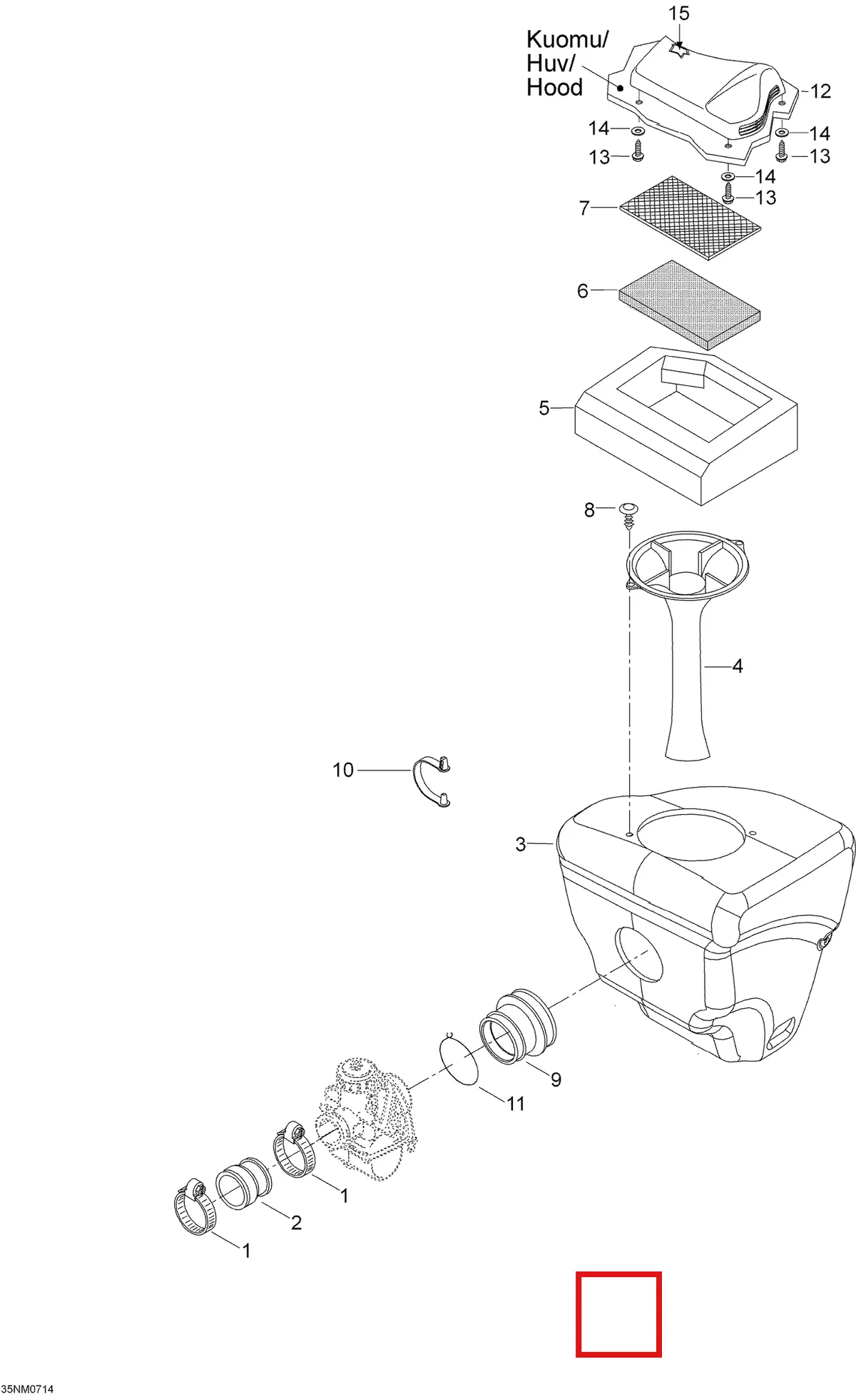 Деталь 5346755 (Манжета) на схеме узла 02- Air Silencer