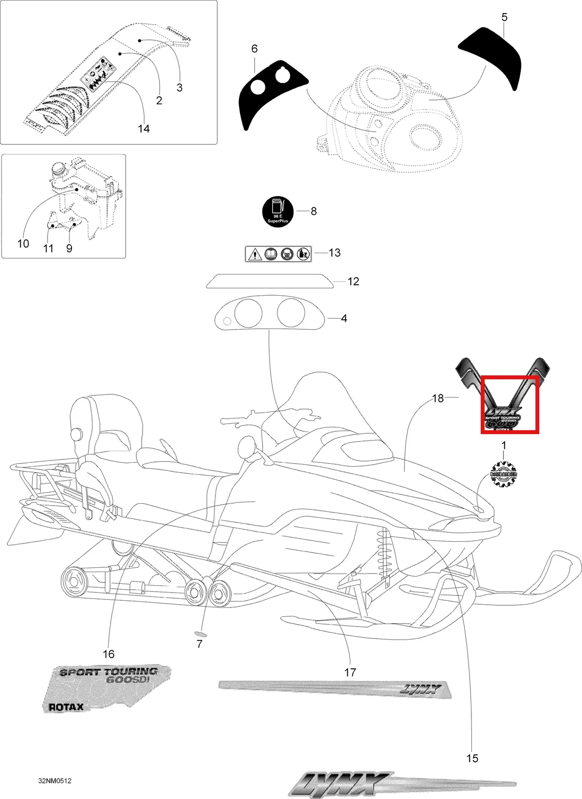 Деталь 5346800 (Деталь Instruction Decal) на схеме узла 09- Decals