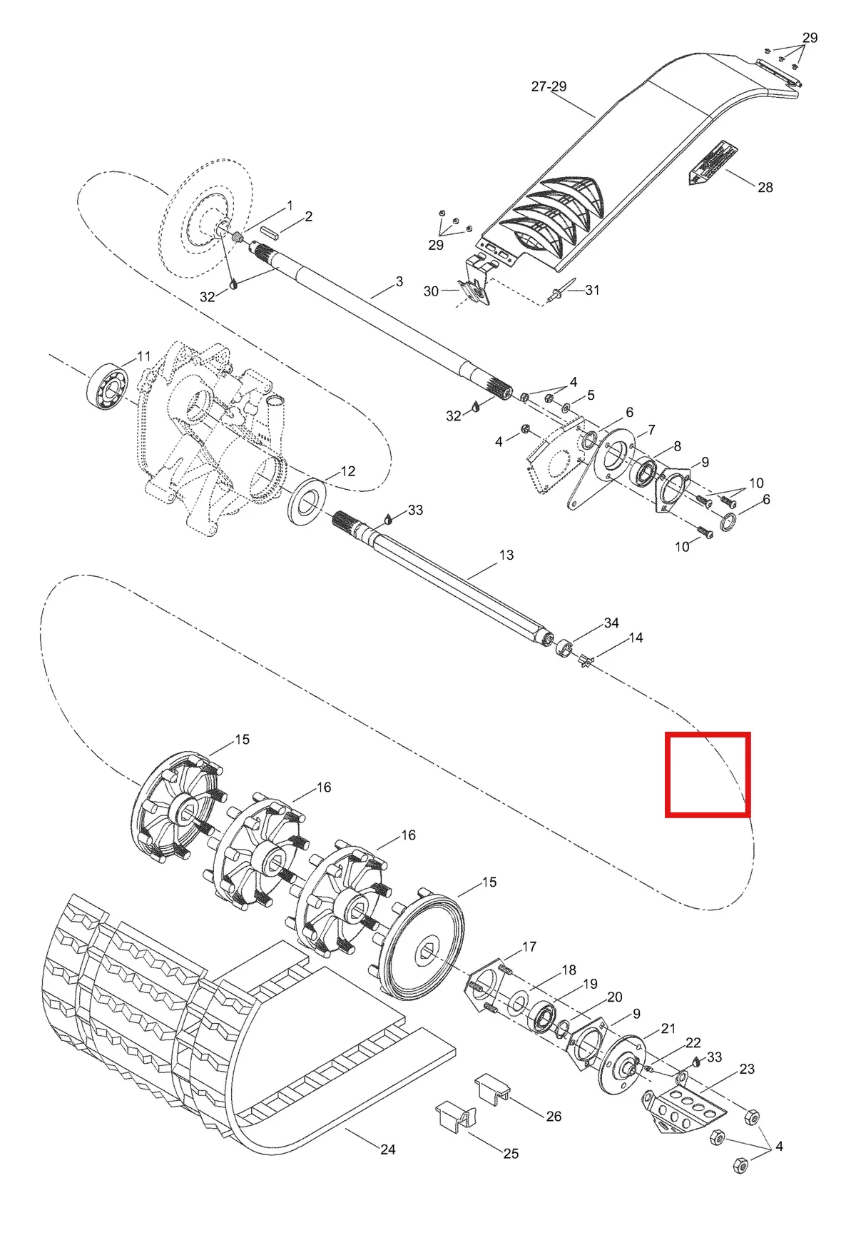 Деталь 5346820 (Деталь Drive Axle Assy. Includes Items 13 Thru 16) на схеме узла 05- Drive Axle