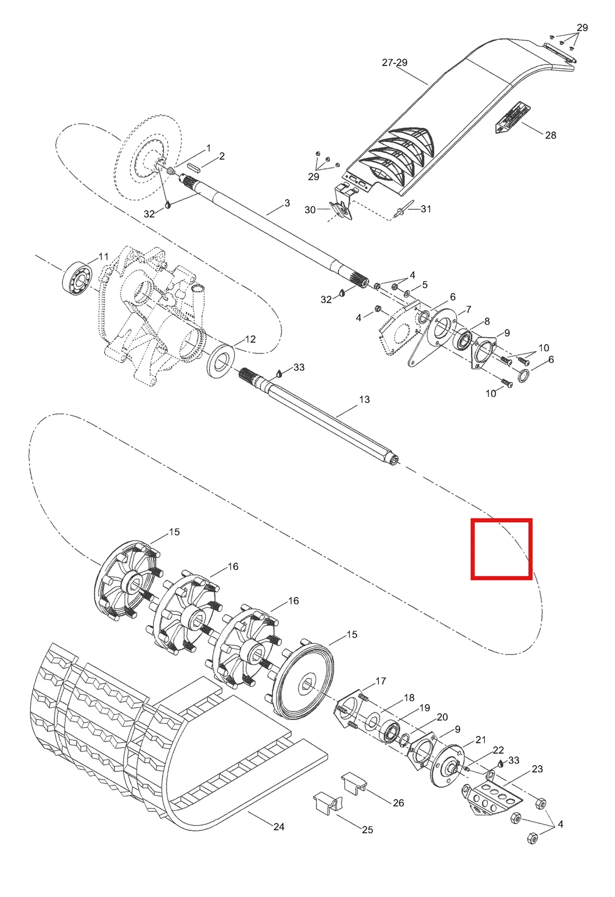 Деталь 5346821 (Деталь Drive Axle Assy. Includes Items 13 Thru 16) на схеме узла 05- Drive Axle