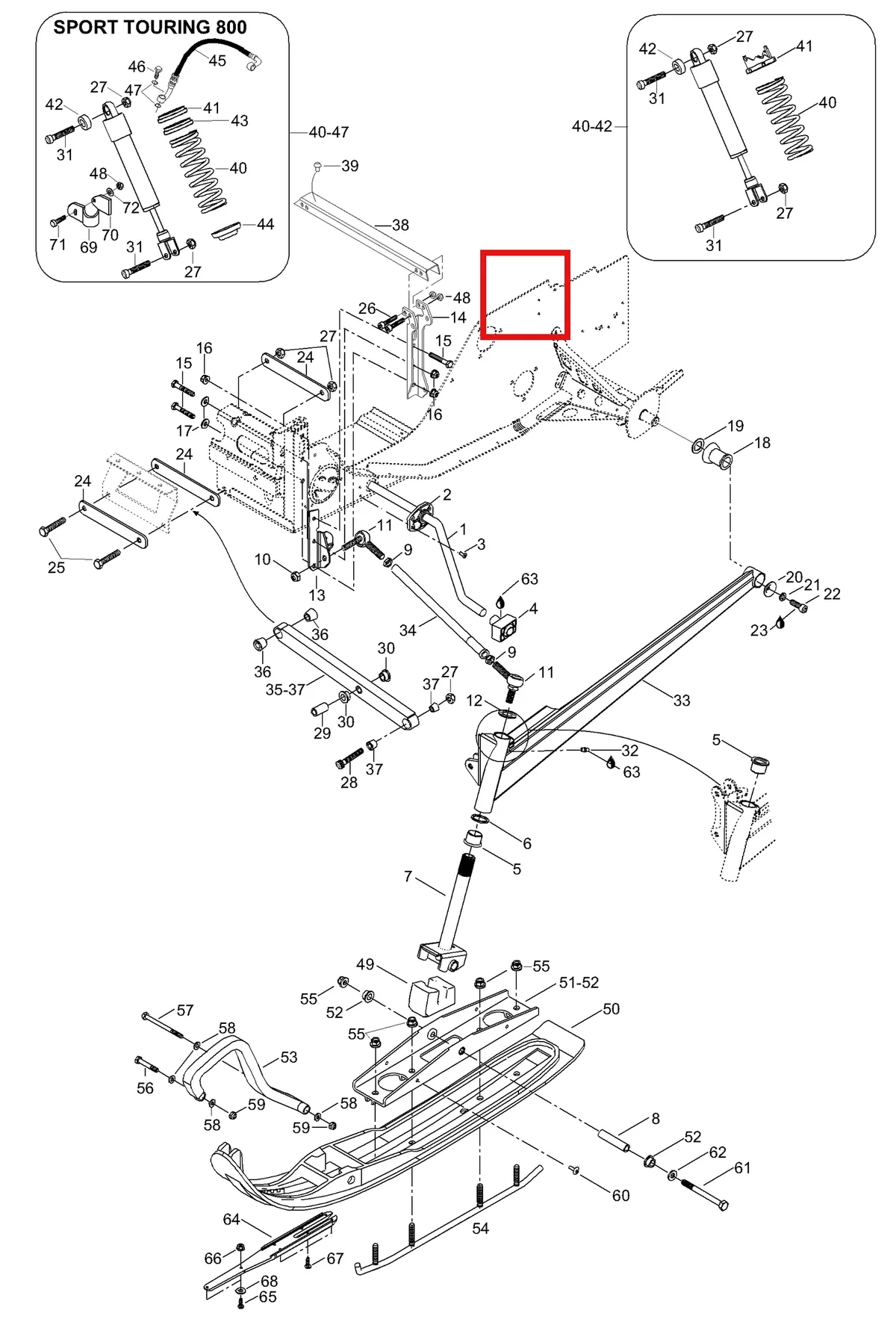 Деталь 5347134 (Держатель) на схеме узла 08- Front Suspension