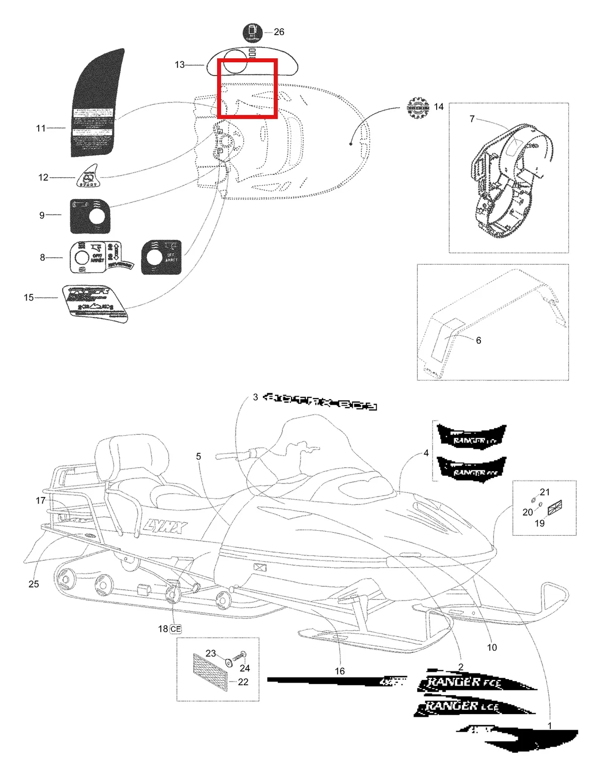 Деталь 5347153 (Деталь Dash Dekal) на схеме узла 09- Decals