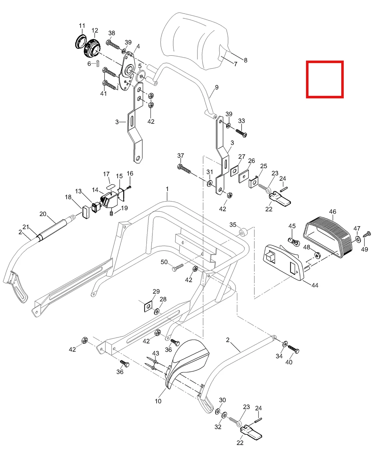 Деталь 5347838 (Деталь Backrest Cover) на схеме узла 09- Backrest
