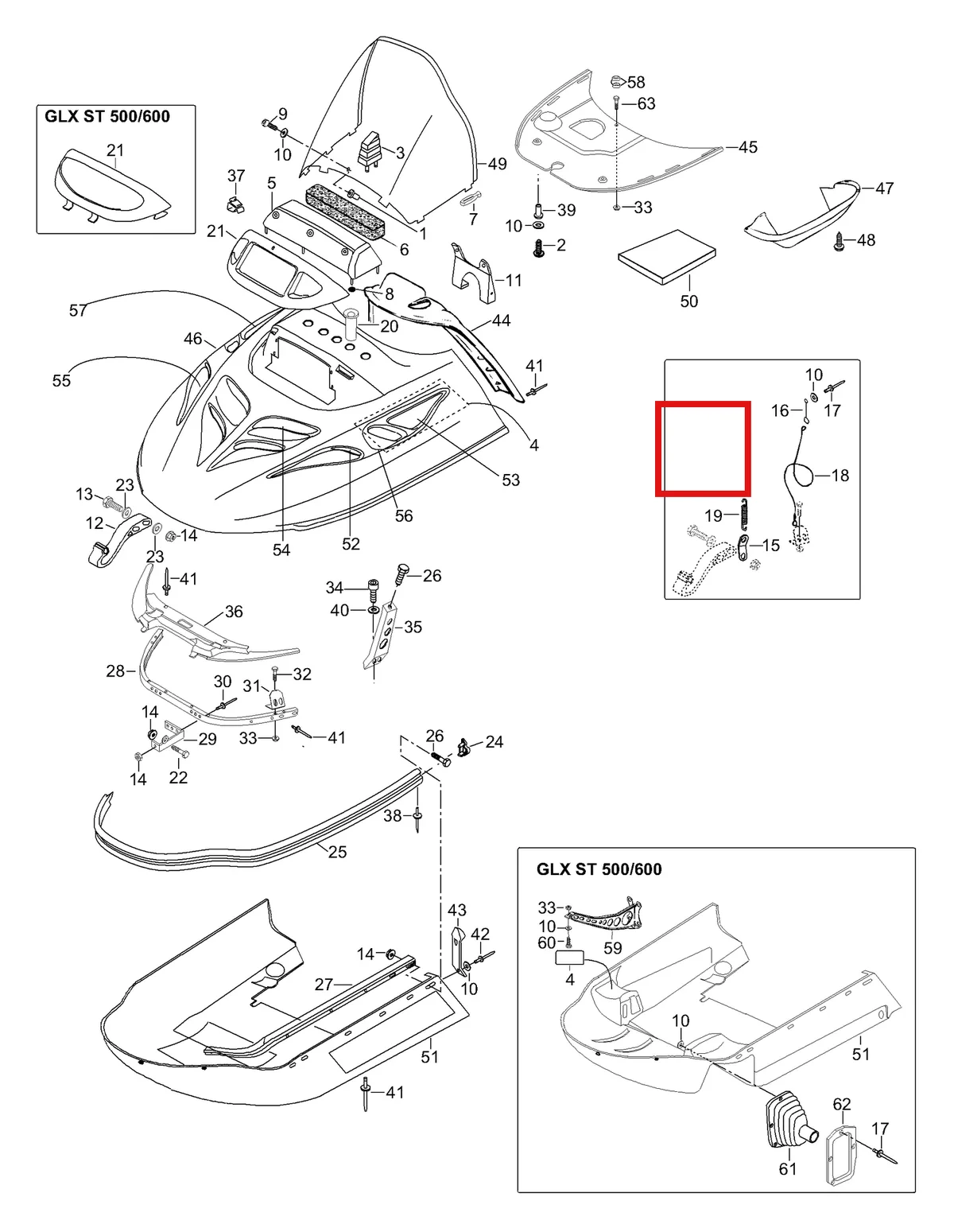 Деталь 5347907 (Деталь Rear Hood) на схеме узла 09- Hood