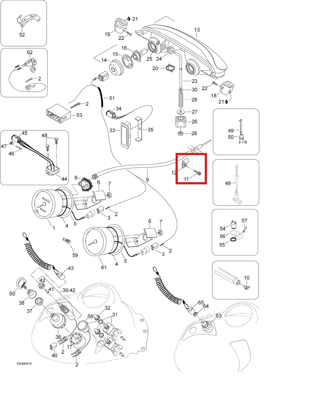 Деталь 5347990 (Деталь Wiring Harness, Headlamp) на схеме узла 10- Electrical Acessories