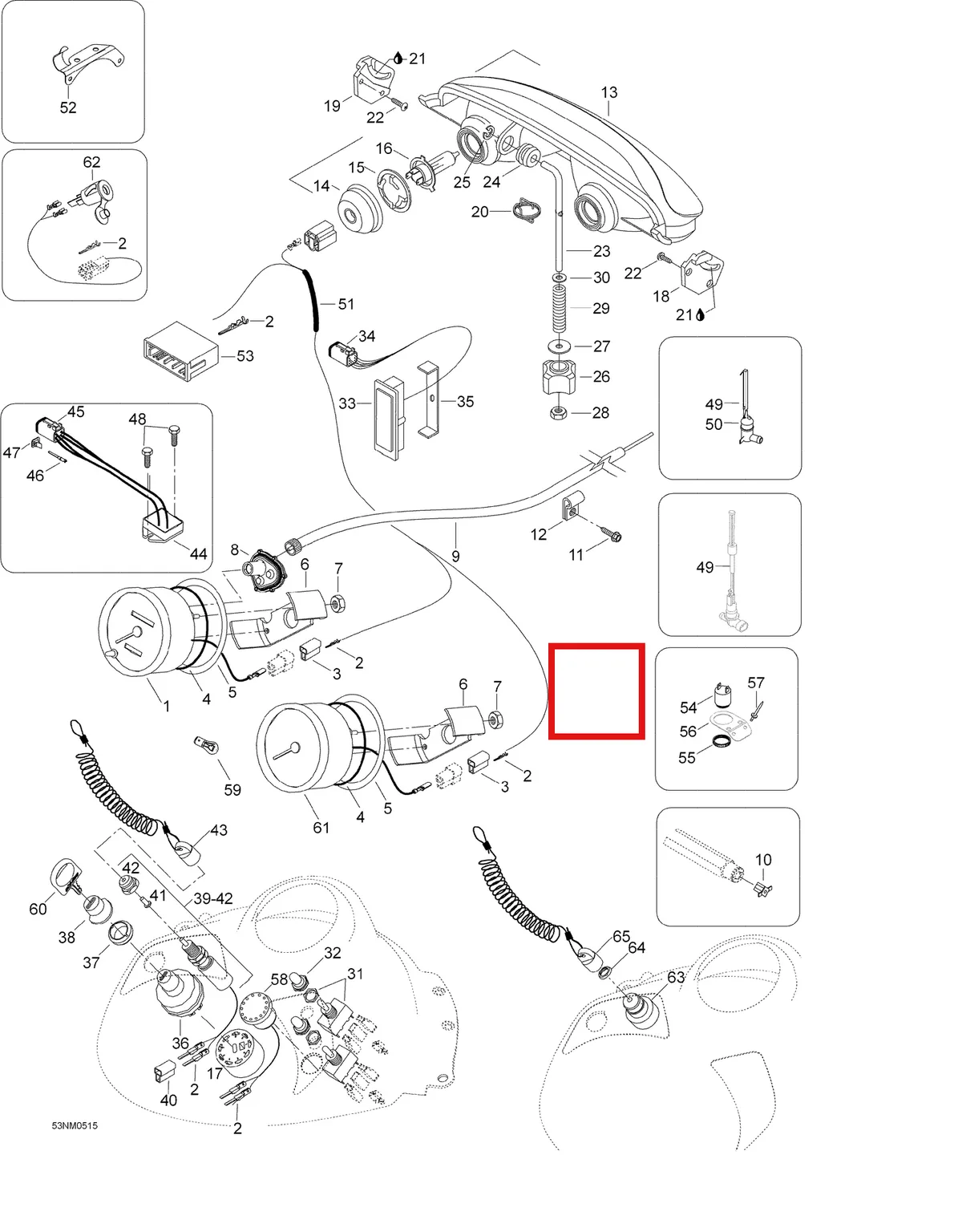 Деталь 5348028 (Деталь Signal Lamp Assy. Ranger 600) на схеме узла 10- Electrical Acessories