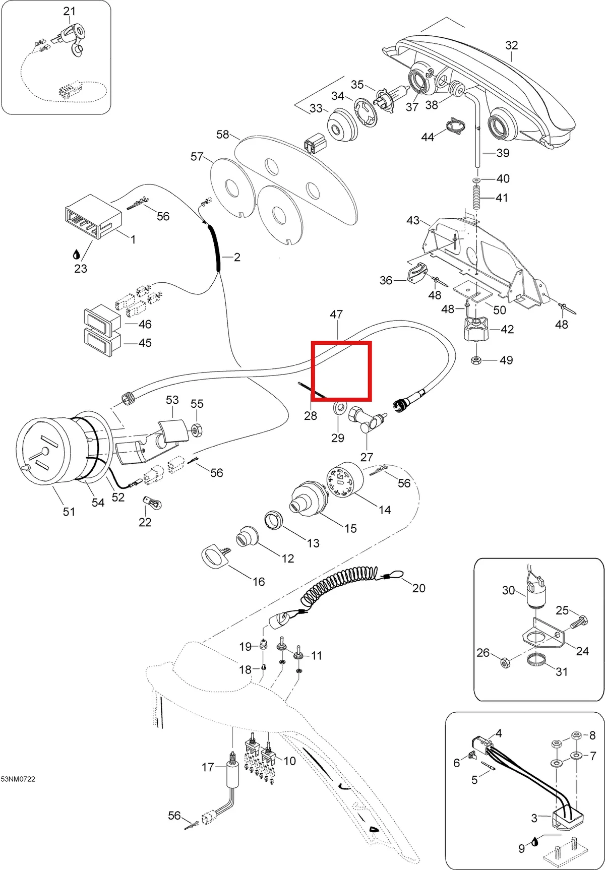 Деталь 5348360 (Деталь Wiring Harness, Hood. St 550) на схеме узла 10- Electrical Acessories