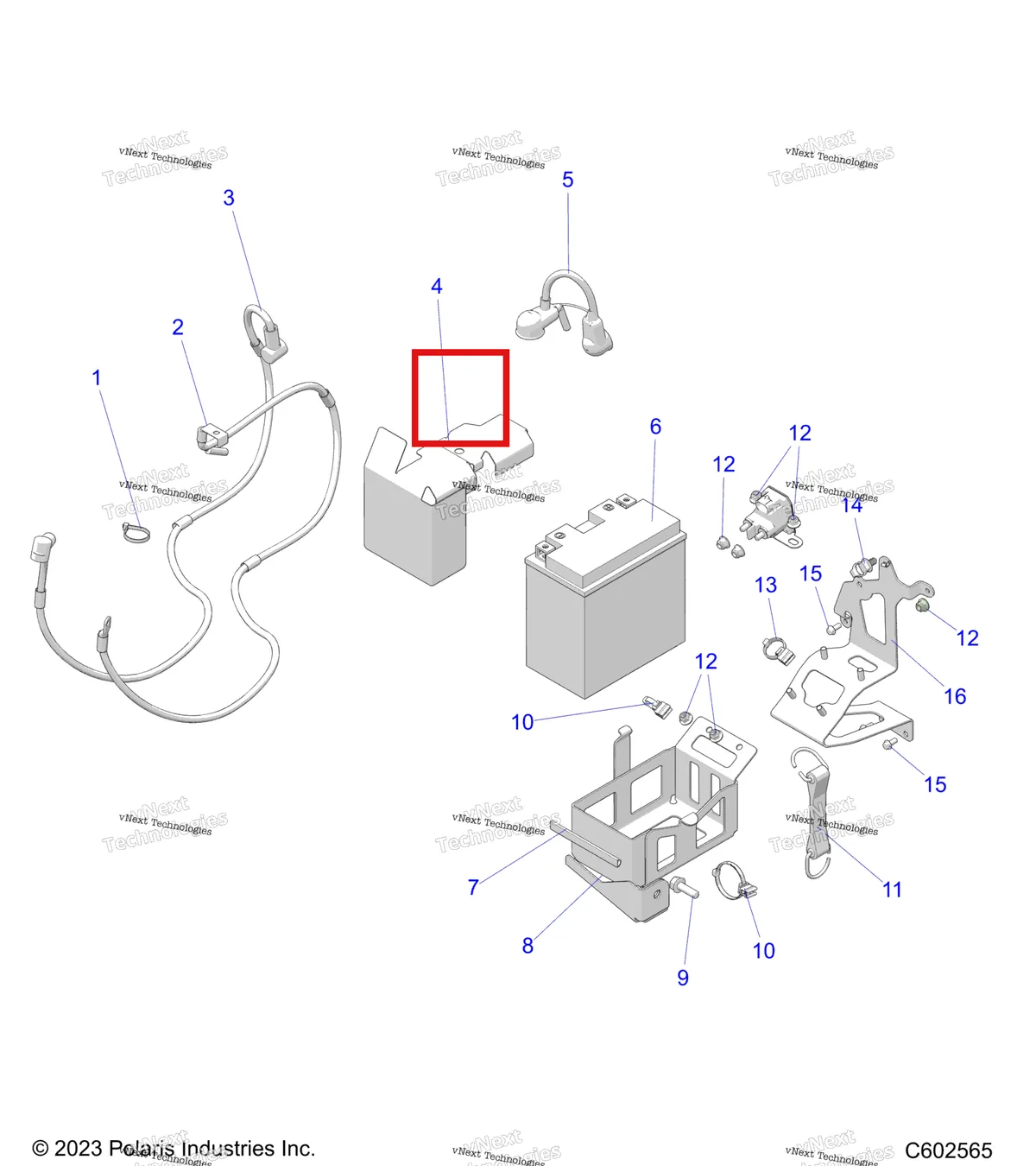 Деталь 5410346 на схеме узла Electrical, E.S. Battery/Box & Cables S26tfb6rs E.S. Option