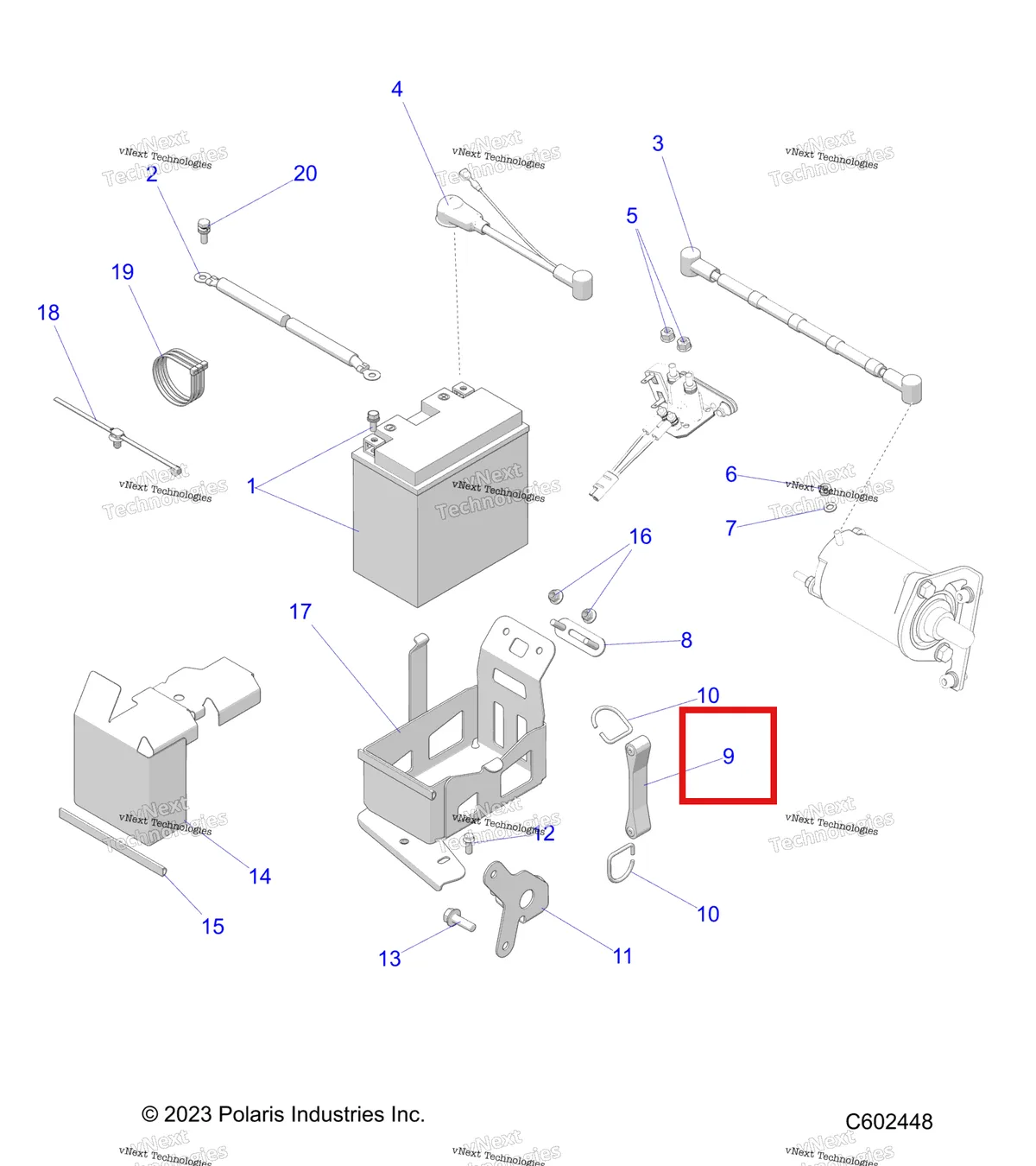 Деталь 5410608 на схеме узла Electrical, Battery Box Asm