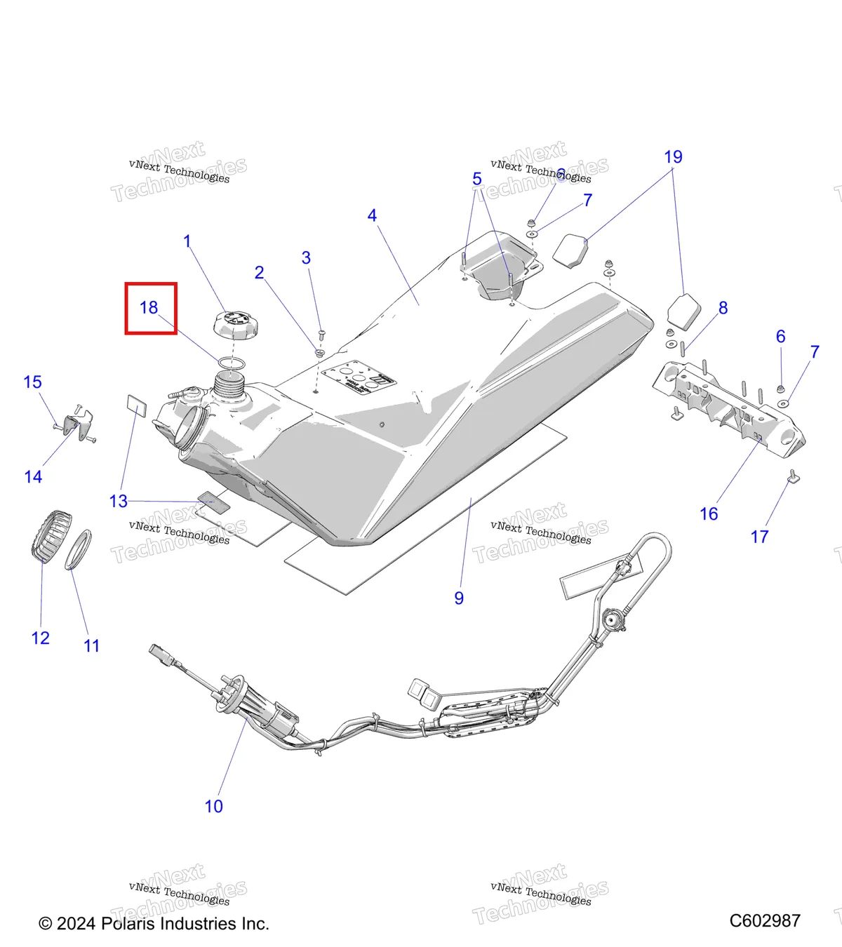Деталь 5411174 на схеме узла Fuel System, Fuel Tank Asm. S27tde6rs