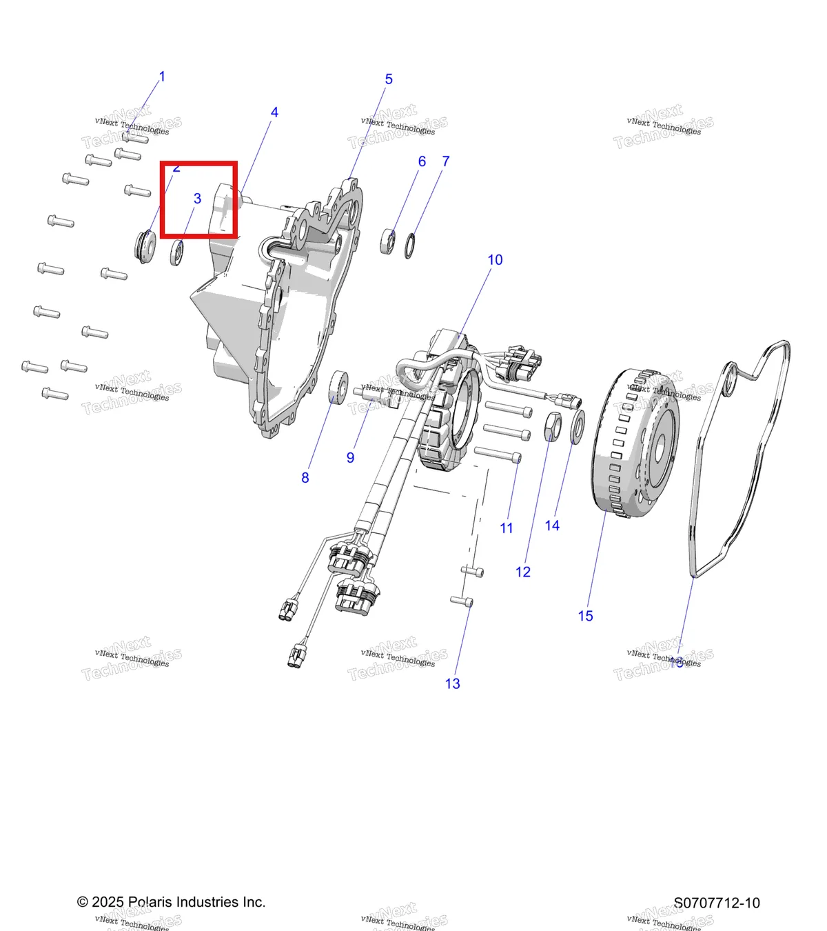 Деталь 5411197 на схеме узла Engine, Stator Cover & Flywheel