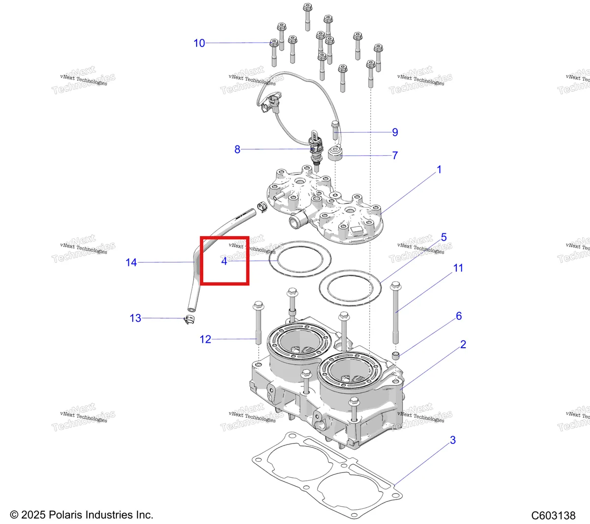 Деталь 5411359 на схеме узла Engine, Cylinder & Cylinder Head S27tlc9b/Tlr9b