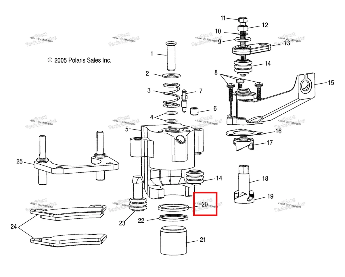 Деталь 5411596 на схеме узла Rear Brake Calipers