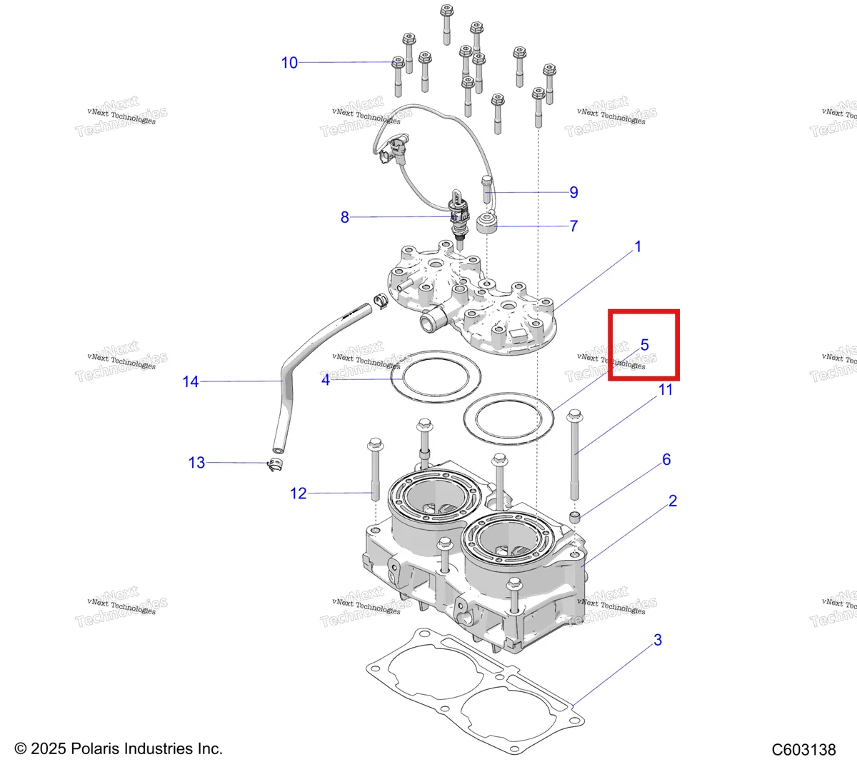 Деталь 5411675 на схеме узла Engine, Cylinder & Cylinder Head S27tlc9b/Tlr9b