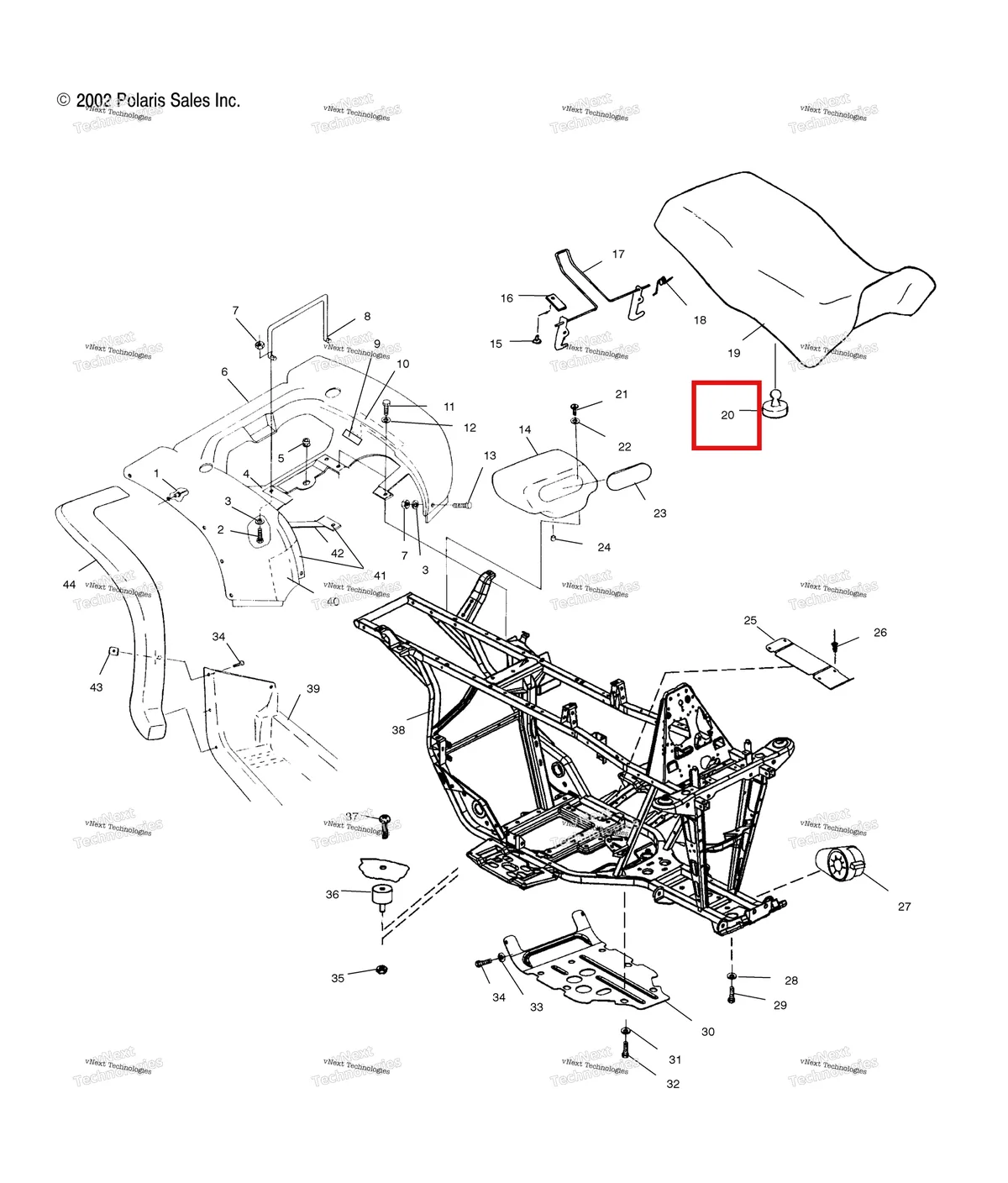 Деталь 5412067 на схеме узла Rear Cab & Seat