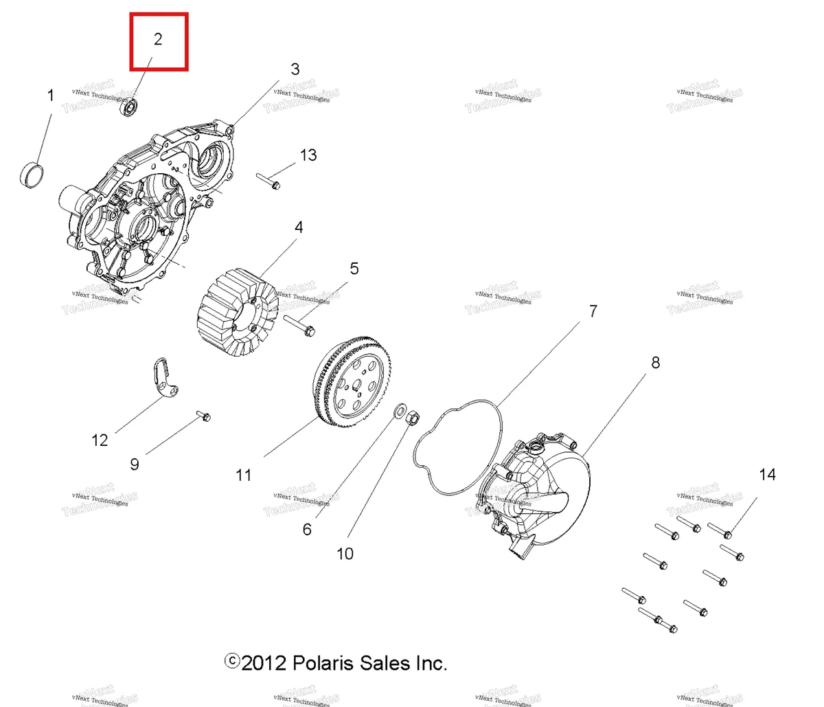 Деталь 5412455 на схеме узла Engine, Stator & Flywheel