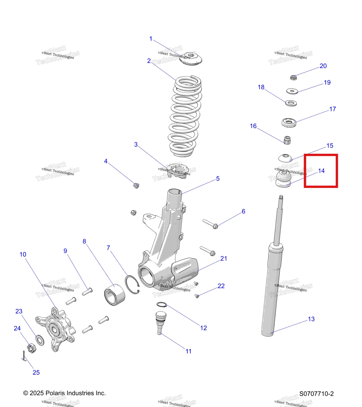 Деталь 5412665 на схеме узла Suspension, Front Shock & Spring