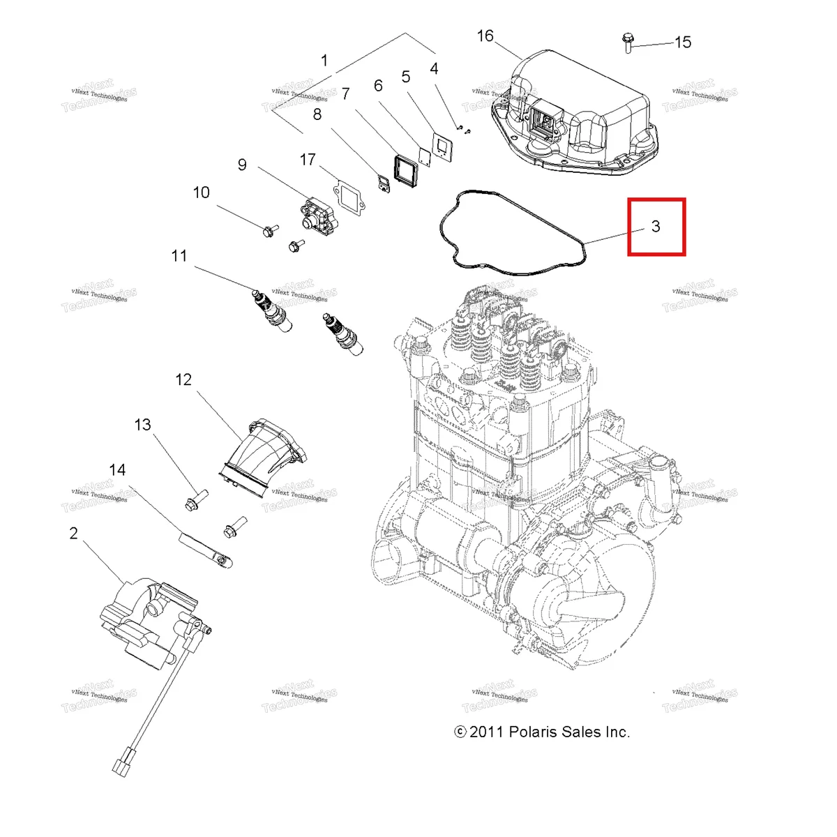 Деталь 5412836 на схеме узла Engine, Throttle Body Mounting