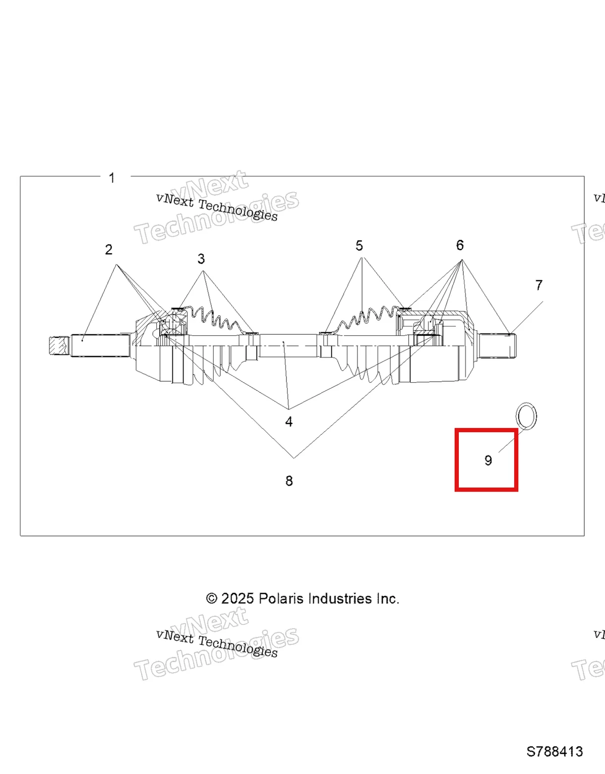 Деталь 5412942 на схеме узла Drive Train, Front Halfshaft