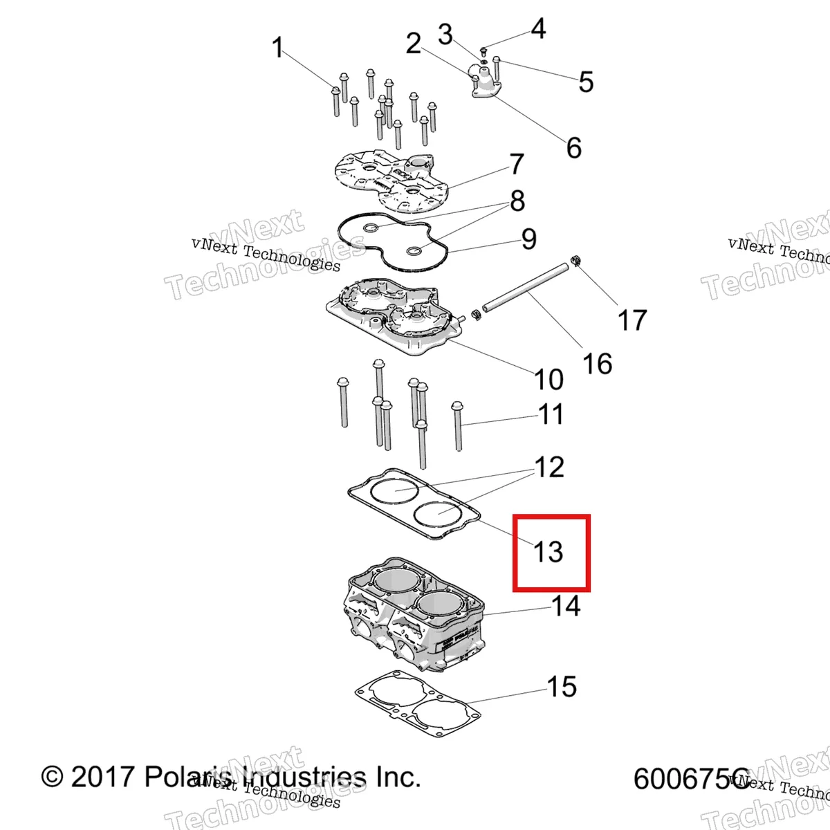 Деталь 5413288 на схеме узла Engine, Cylinder