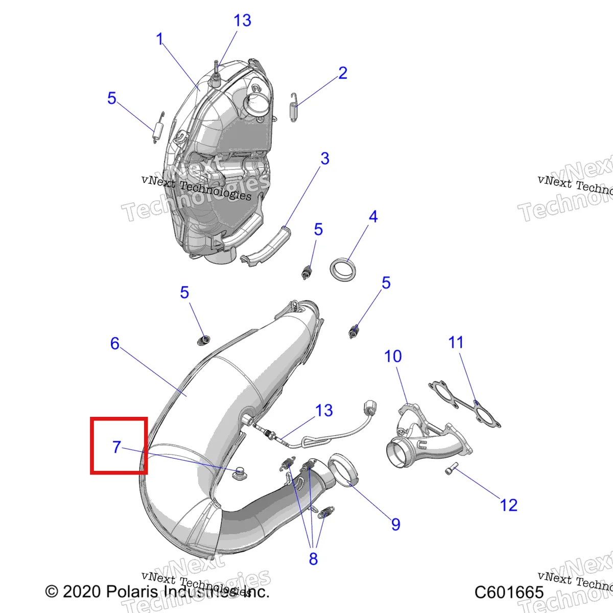 Деталь 5413640 на схеме узла Engine, Exhaust