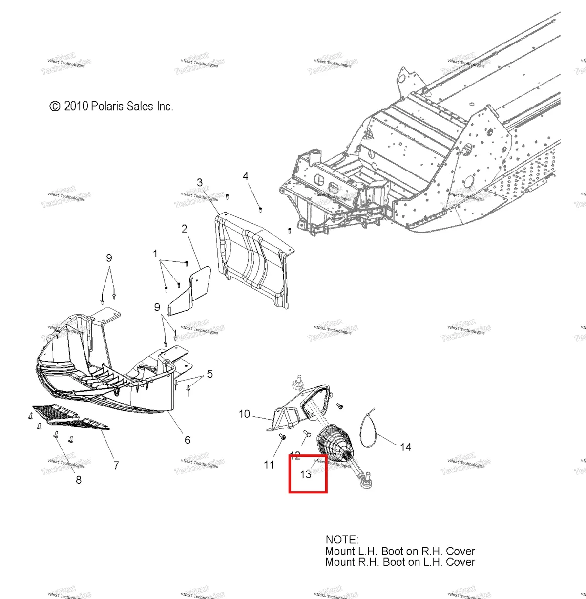 Деталь 5413794 на схеме узла Body, Nosepan & Tie Rod Boot