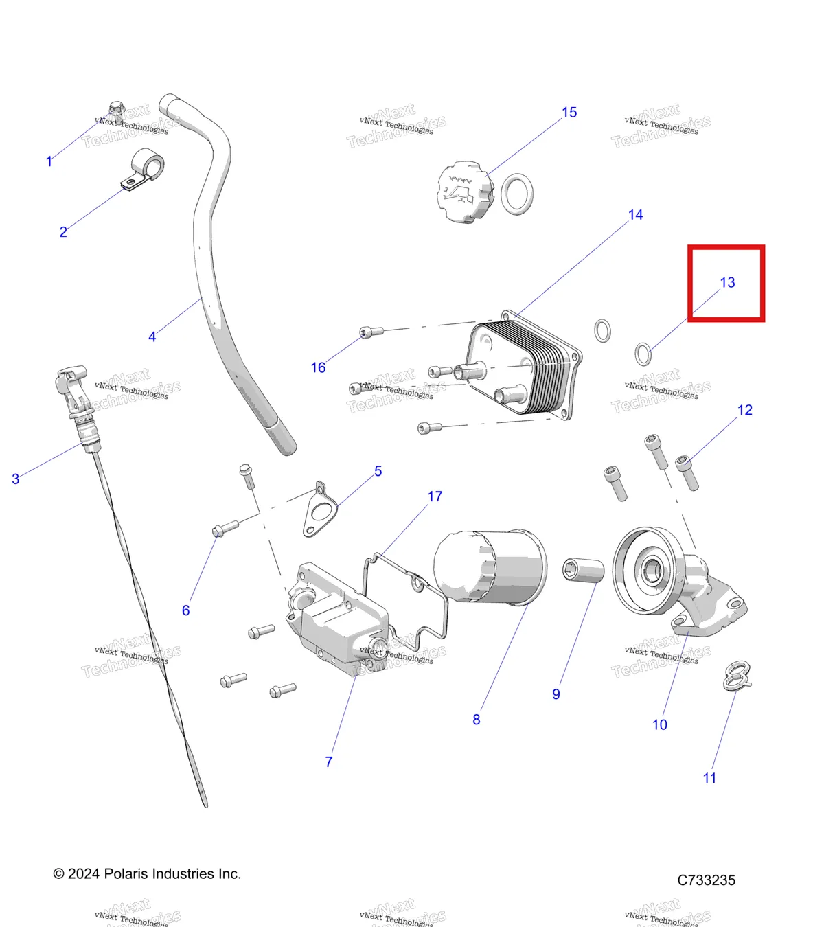 Деталь 5413837 на схеме узла Engine, Dipstick & Oil Filter