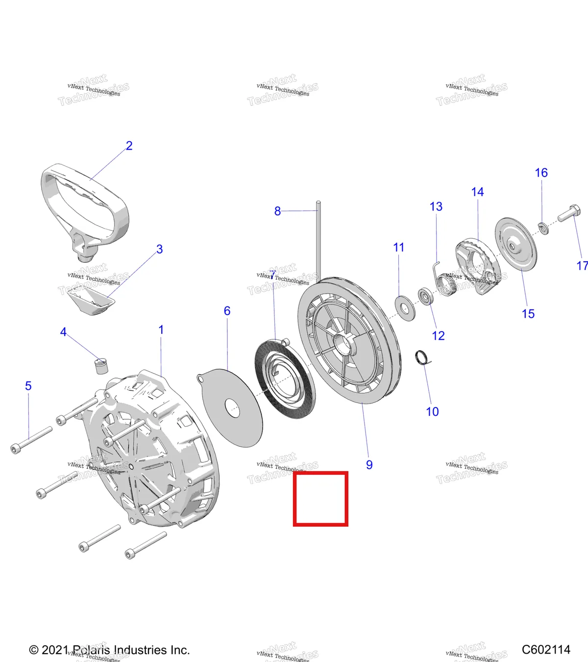 Деталь 5414288 на схеме узла Engine, Recoil Starter