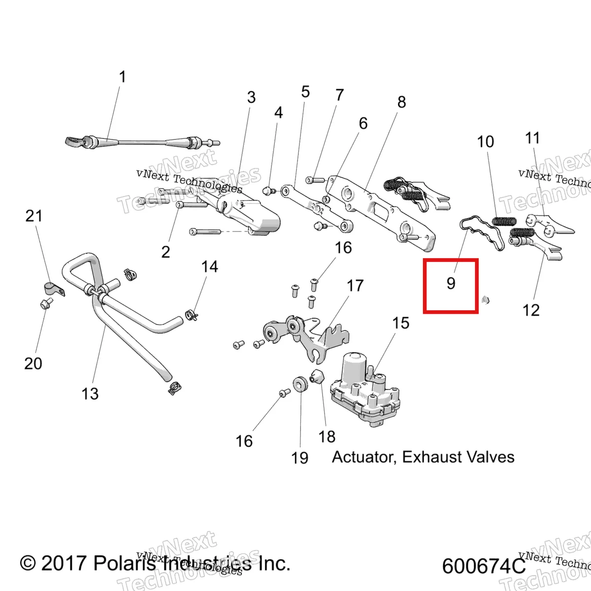 Деталь 5414680 на схеме узла Engine, Exhaust Valve Asm
