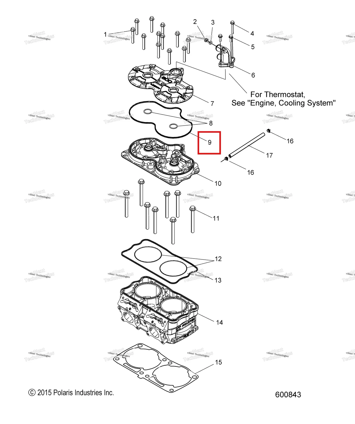 Деталь 5414930 на схеме узла Engine, Cylinder All Options