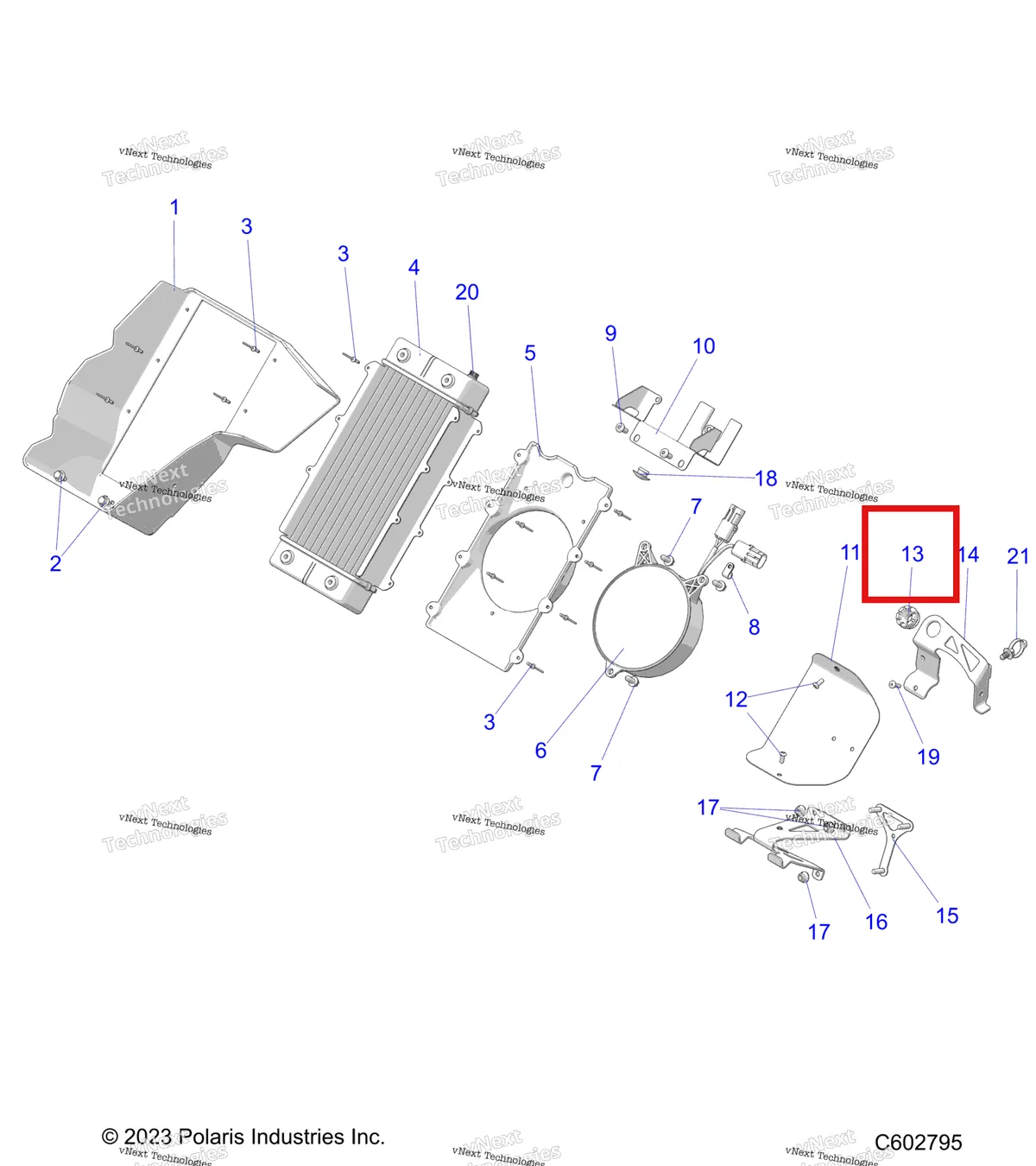 Деталь 5415314 на схеме узла Engine, Radiator Mounting