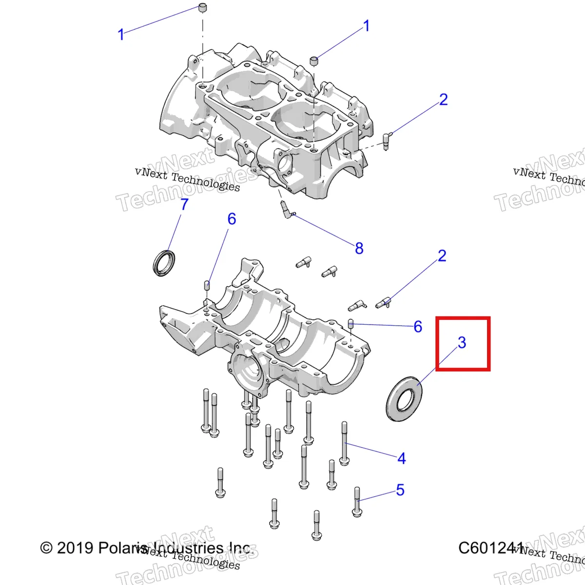 Деталь 5416613 на схеме узла 2022 Polaris 850 RMK PRO 155 2.75