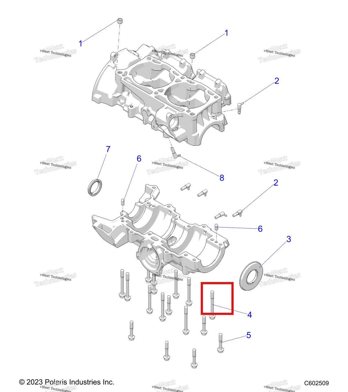 Деталь 5416911 на схеме узла Engine, Crankcase