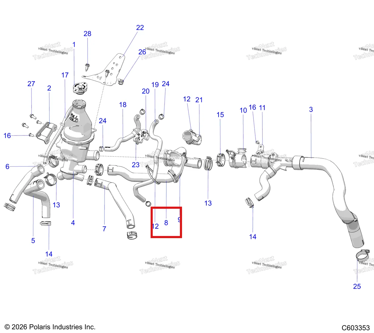 Деталь 5417434 на схеме узла Engine, Cooling System