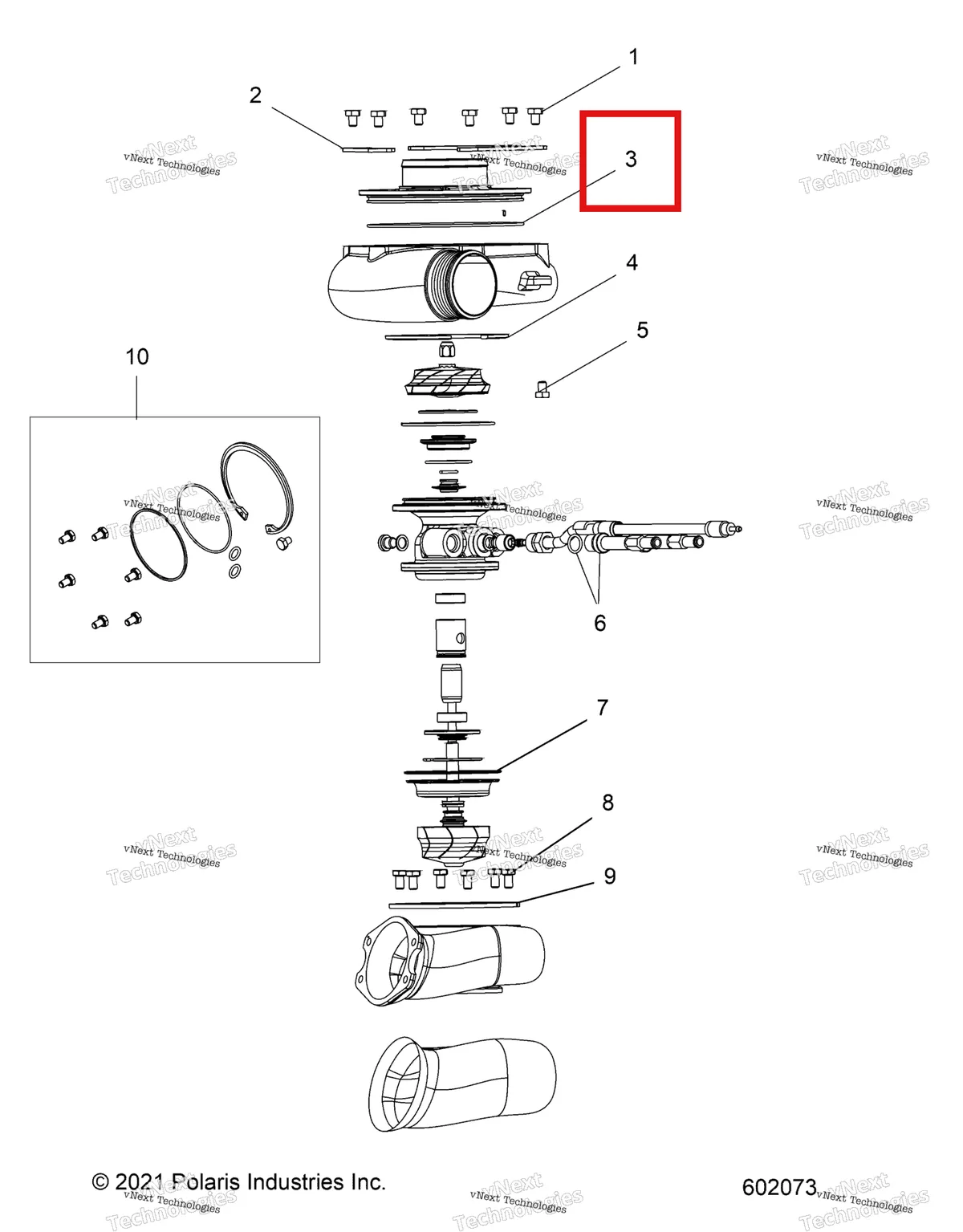 Деталь 5417969 на схеме узла Engine, Turbo Assembly