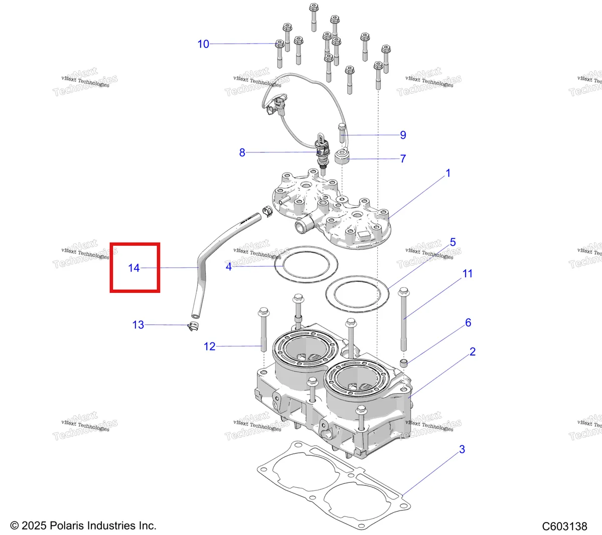 Деталь 5418878 на схеме узла Engine, Cylinder & Cylinder Head S27tlc9b/Tlr9b