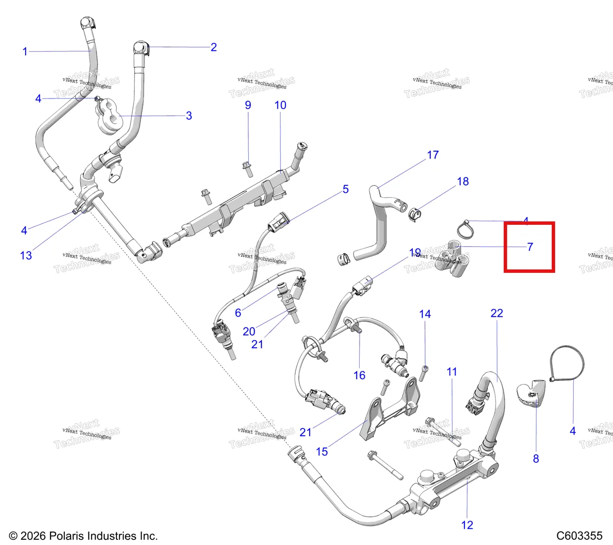 Деталь 5418881 на схеме узла Fuel System, Fuel Rail & Lines