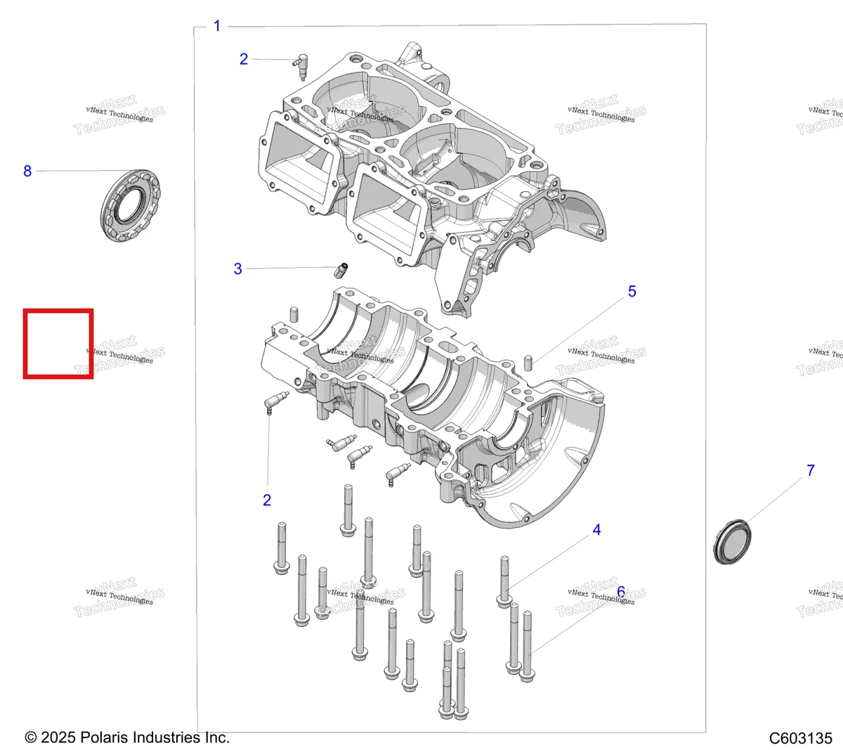 Деталь 5419284 на схеме узла Engine, Crankcase