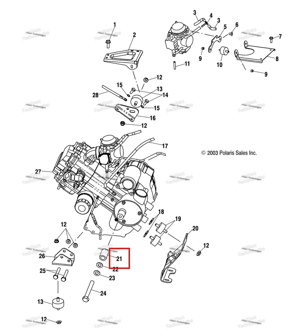 Деталь 5430261 на схеме узла Engine Mounting
