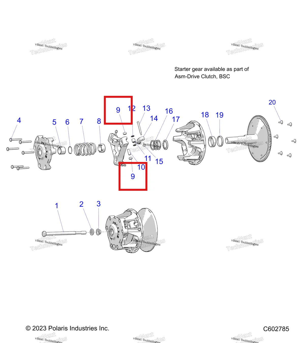 Деталь 5430445 на схеме узла Drive Train, Clutch, Primary