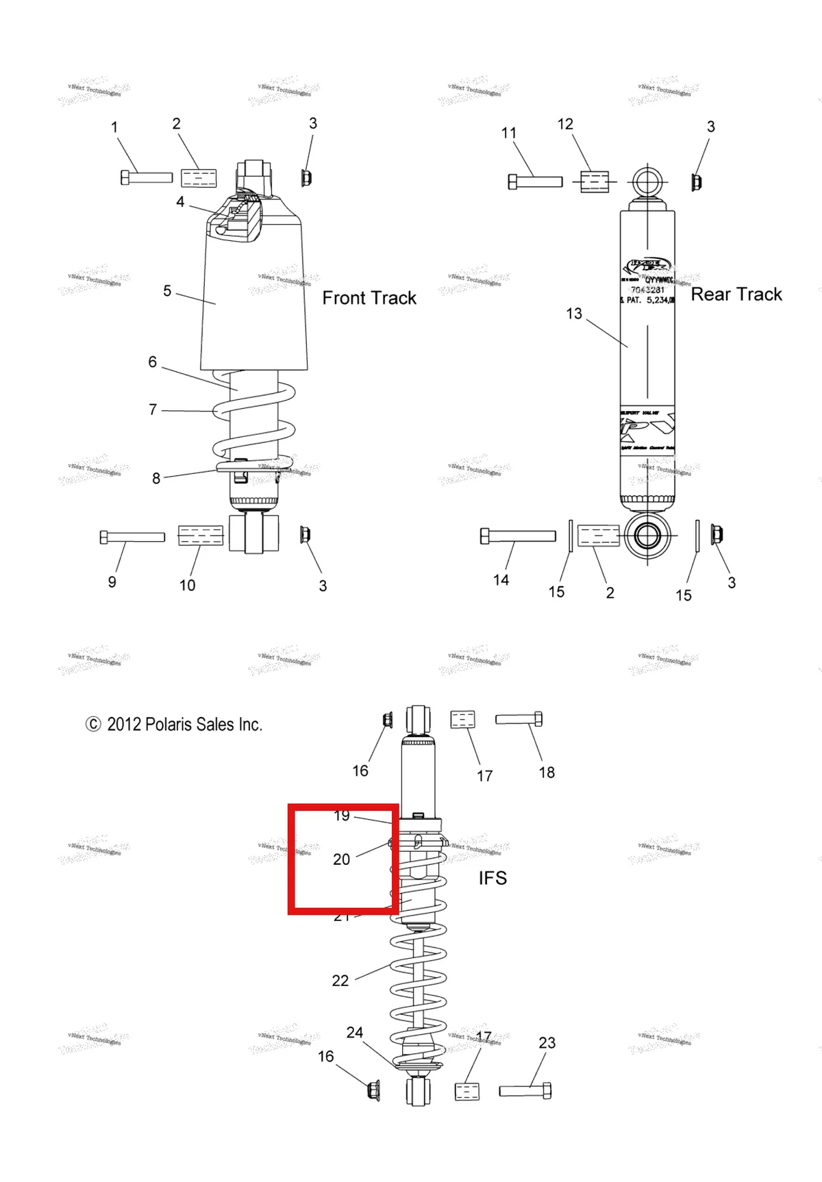 Деталь 5431734 на схеме узла Suspension, Shocks