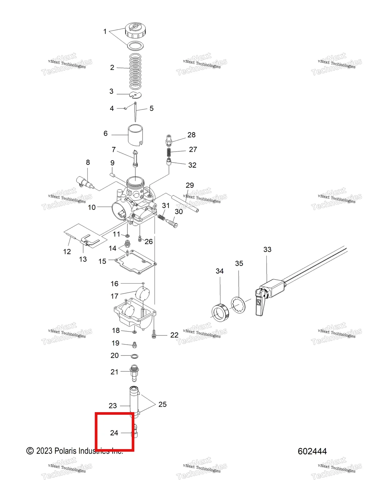 Деталь 5431893 (Заглушка TRAP Polaris Widetrak LX (2006) (5431893)) на схеме узла Engine, Carburetor And Choke
