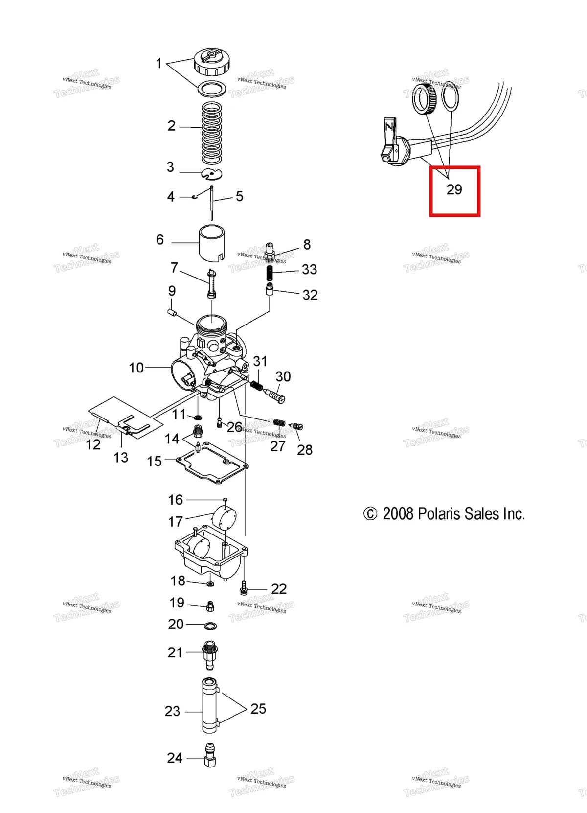Деталь 5432944 на схеме узла Engine, Carburetor & Choke