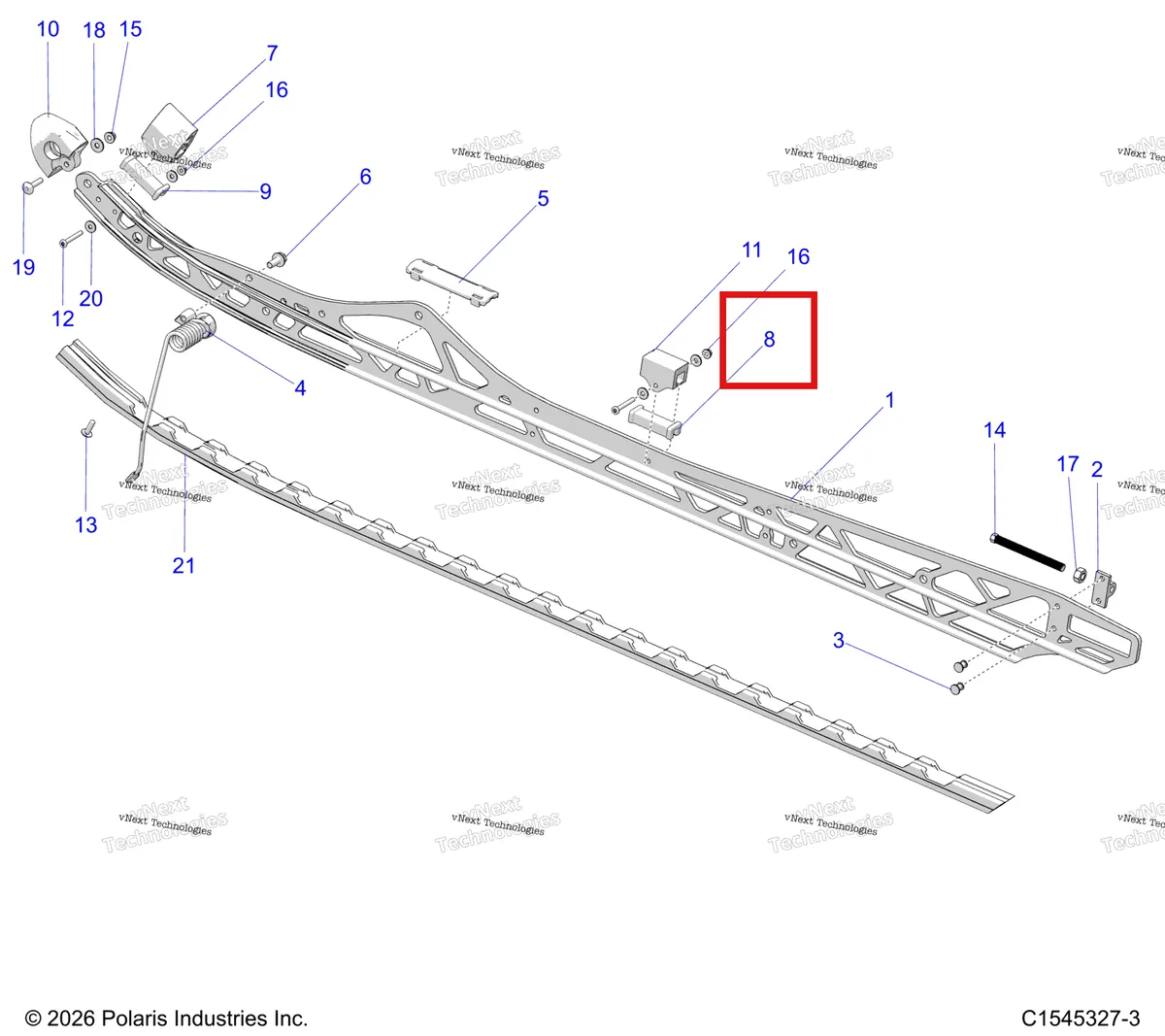 Деталь 5432946 на схеме узла Suspension, Rail Beams, Lh/Rh S27tgm9b