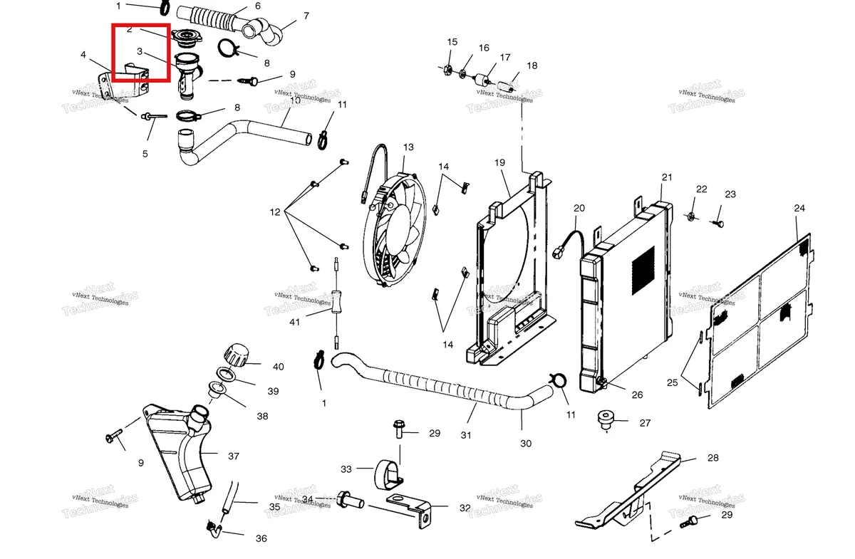 Деталь 5433364 (REMOTE охлаждающая жидкость фильтр Polaris Widetrak LX (2006) (5433364)) на схеме узла Cooling System