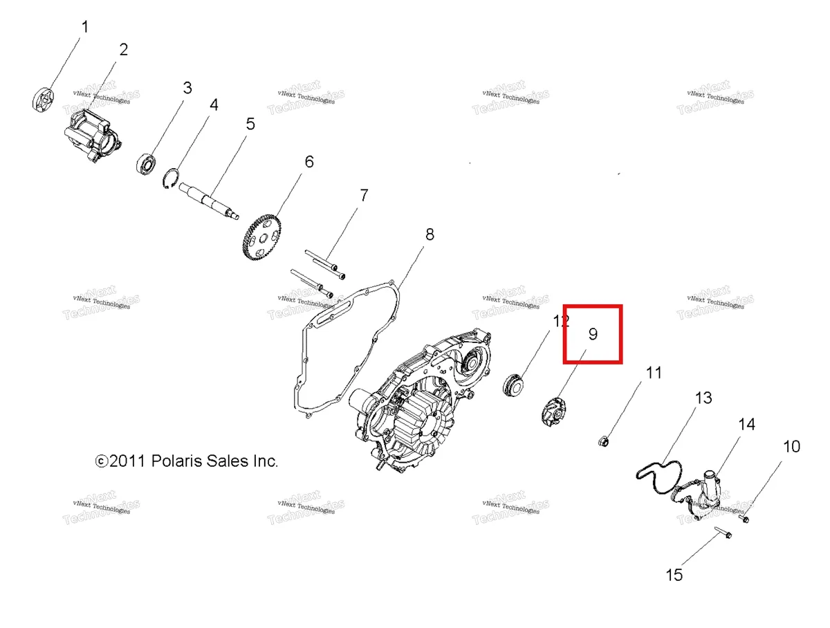 Деталь 5433684 на схеме узла Engine, Oil Pump & Water Pump