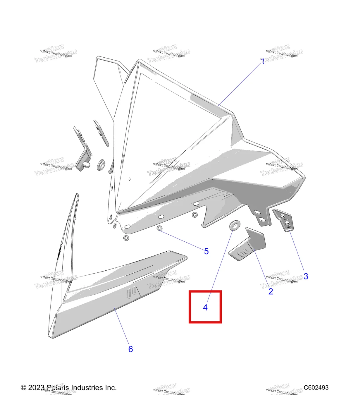 Деталь 5433833 на схеме узла Body, Windshield